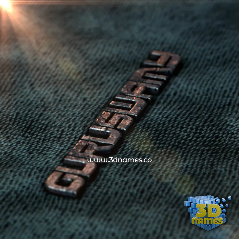 guruswamy in Rusty Metal style - 3D name wallpaper