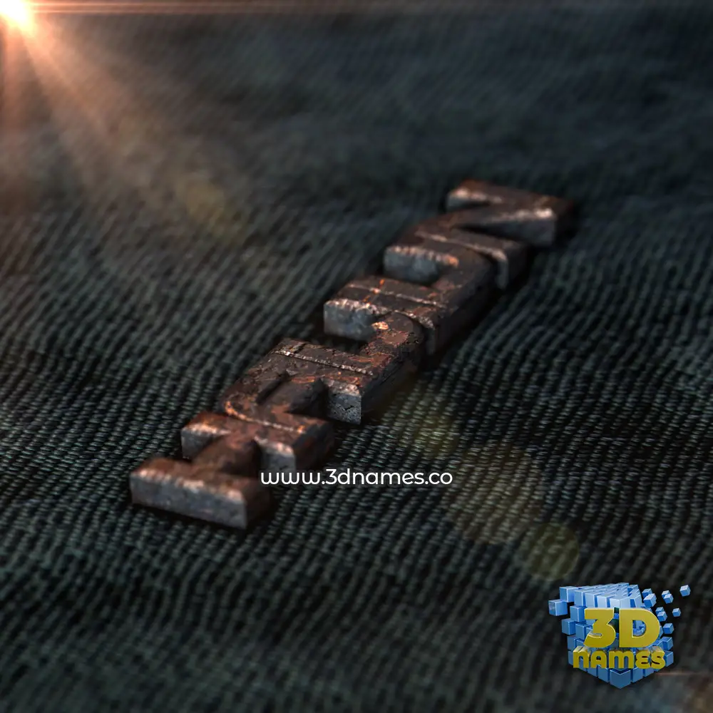 haliun in Rusty Metal style - 3D name wallpaper