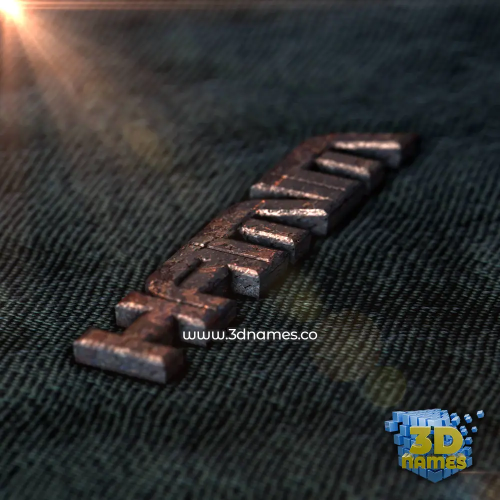 hamim in Rusty Metal style - 3D name wallpaper