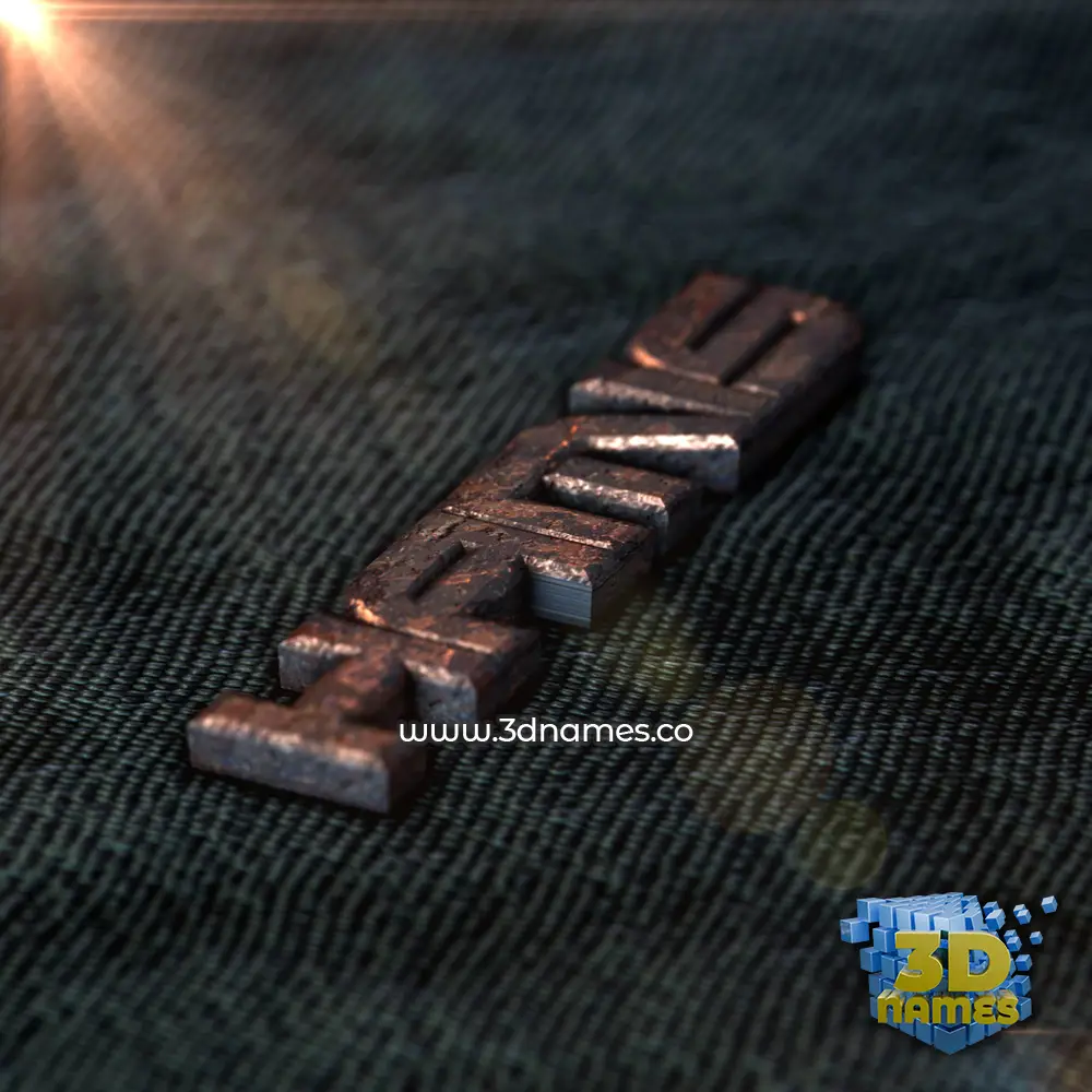 hamis in Rusty Metal style - 3D name wallpaper