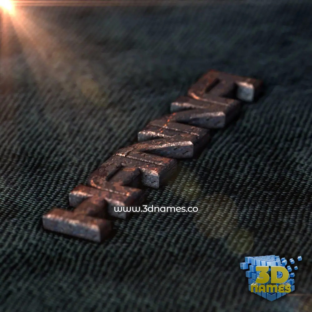 hanna in Rusty Metal style - 3D name wallpaper