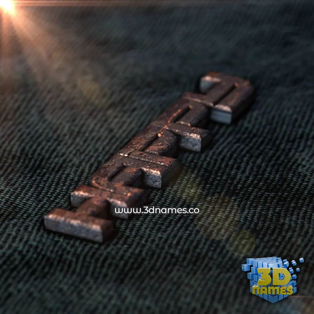 happy in Rusty Metal style - 3D name wallpaper