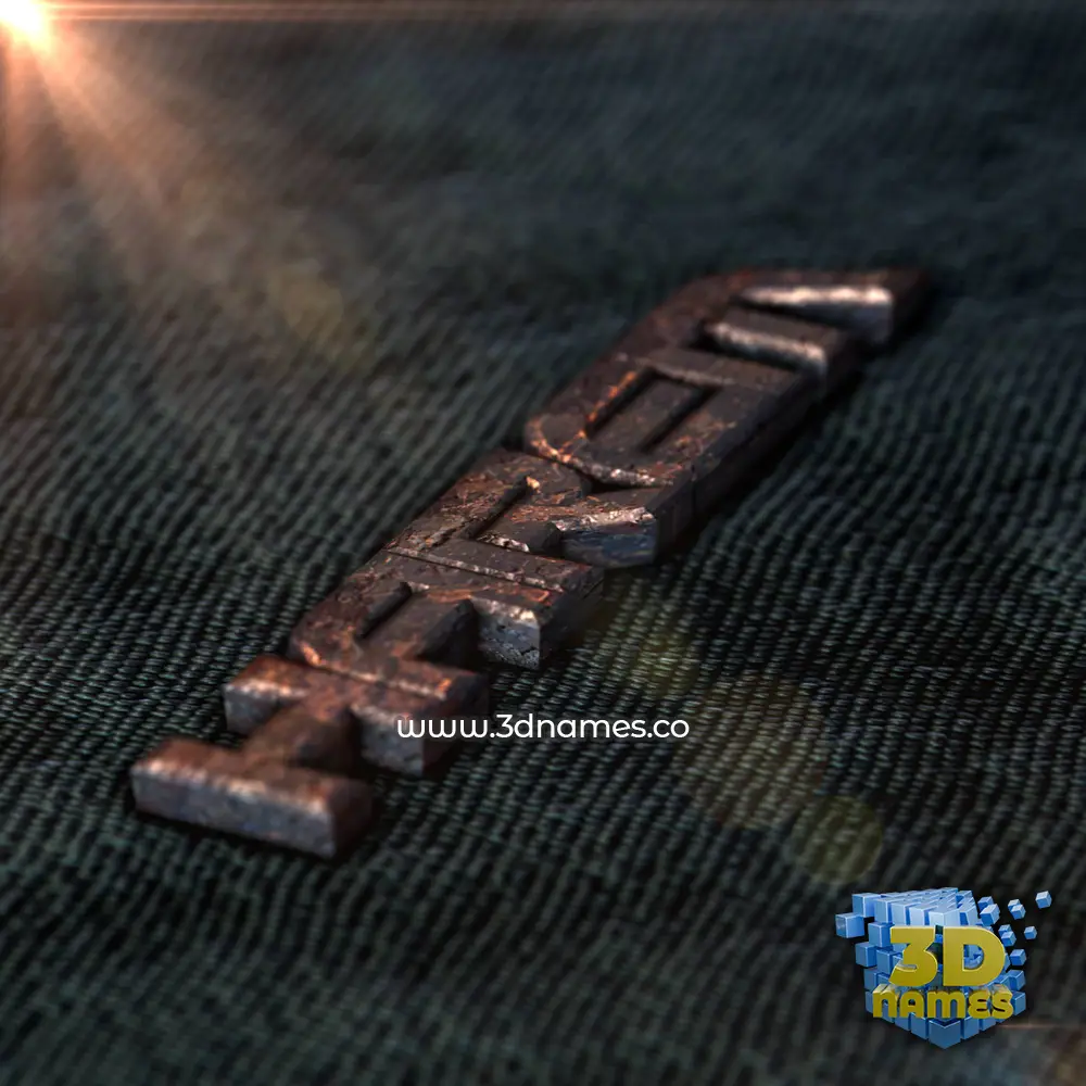 harem in Rusty Metal style - 3D name wallpaper