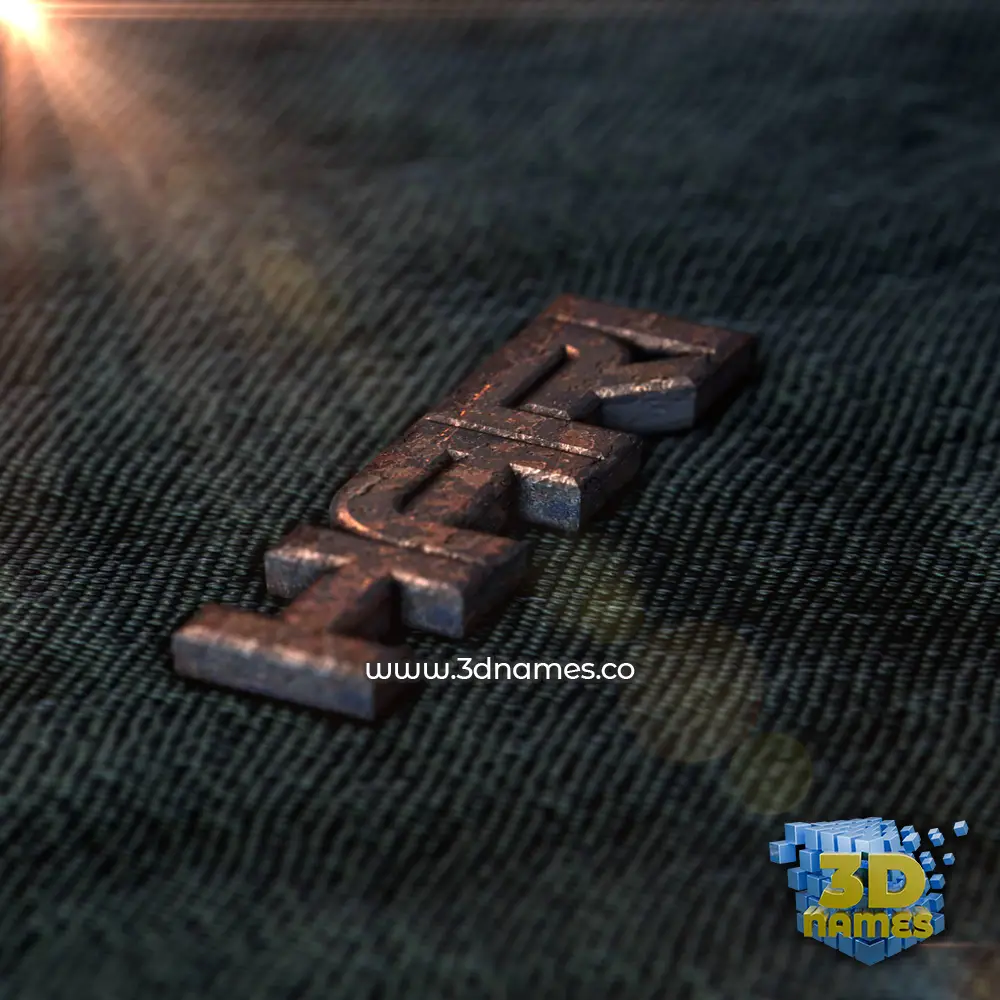 hari in Rusty Metal style - 3D name wallpaper