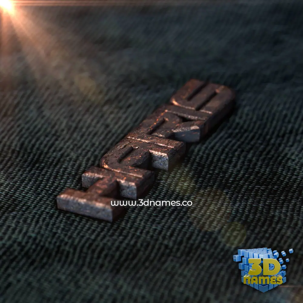haris in Rusty Metal style - 3D name wallpaper