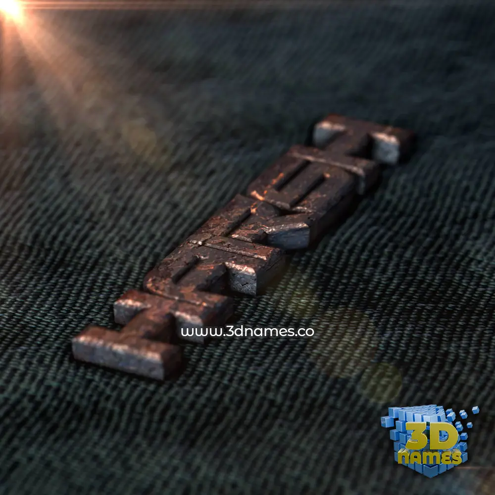 harsh in Rusty Metal style - 3D name wallpaper