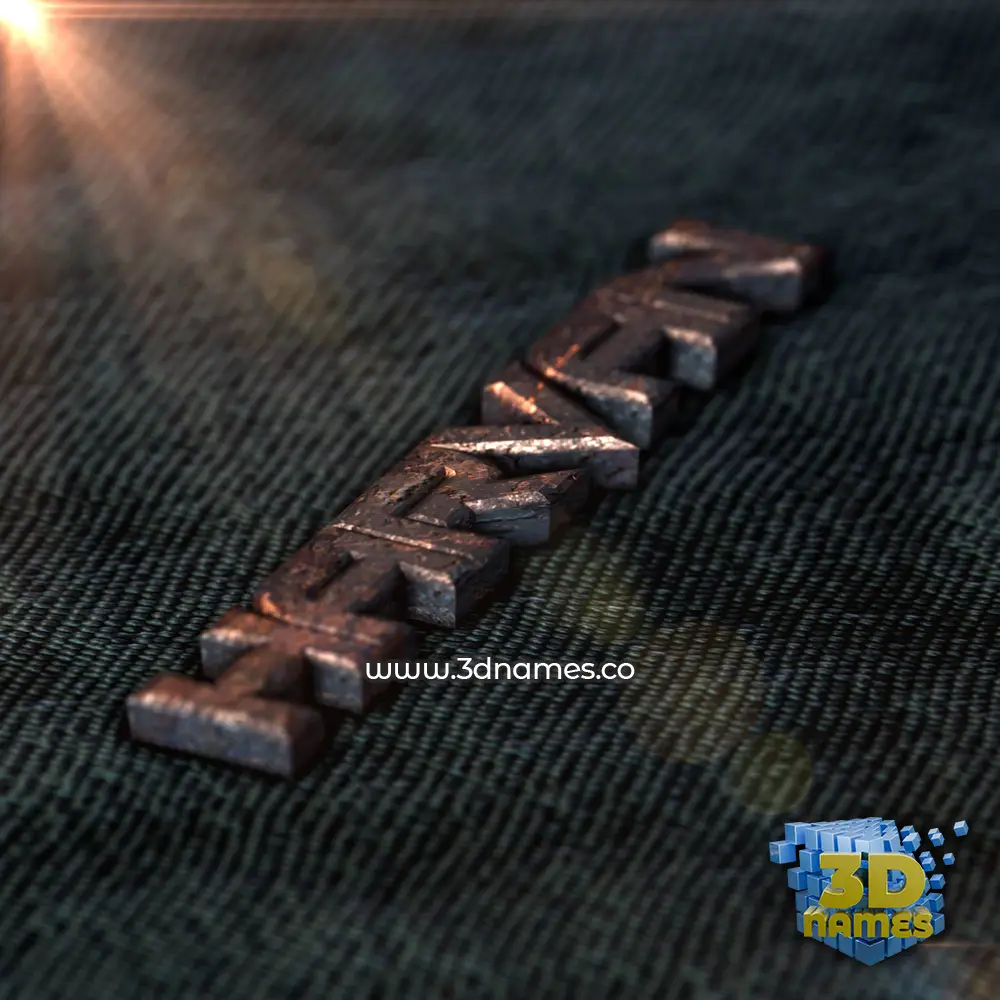 harvan in Rusty Metal style - 3D name wallpaper