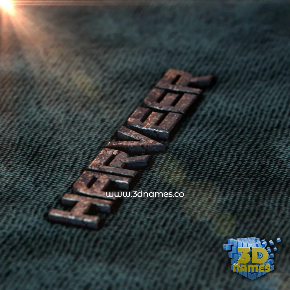 harveer in Rusty Metal style - 3D name wallpaper