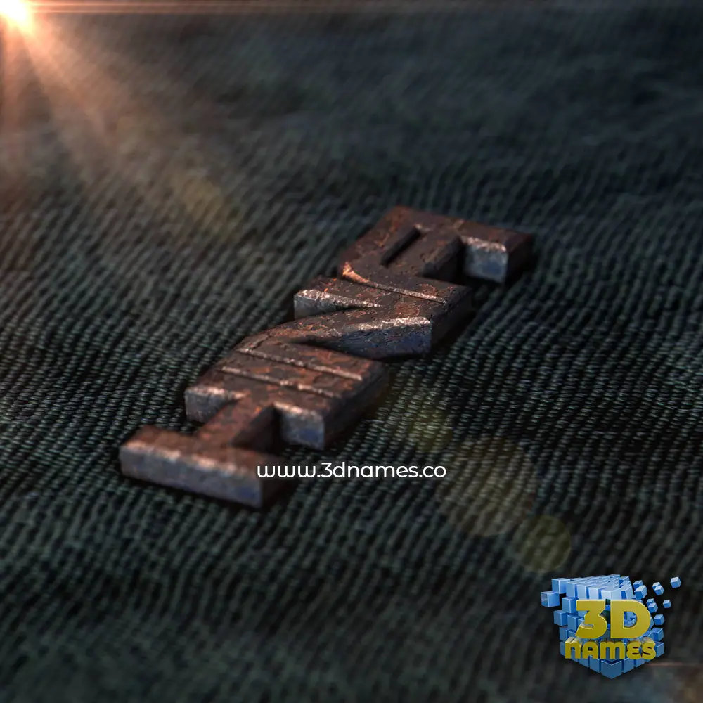 hina in Rusty Metal style - 3D name wallpaper