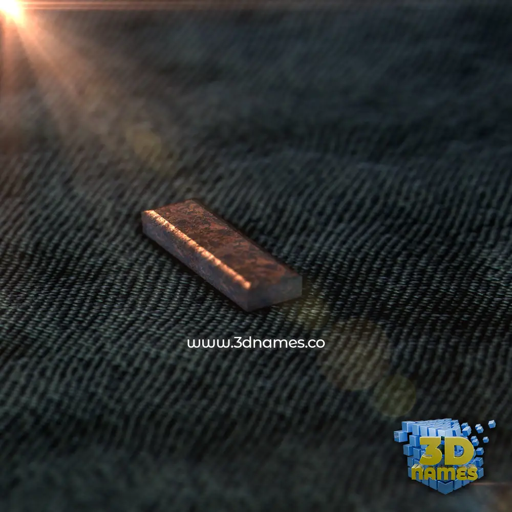i in Rusty Metal style - 3D name wallpaper