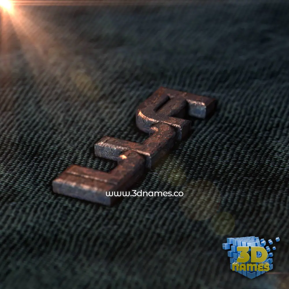 illa in Rusty Metal style - 3D name wallpaper