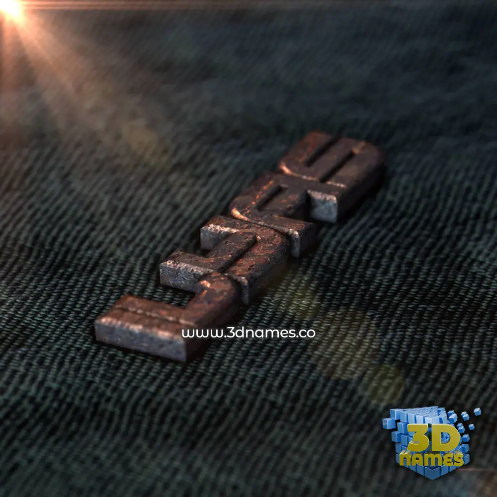 ilyas in Rusty Metal style - 3D name wallpaper
