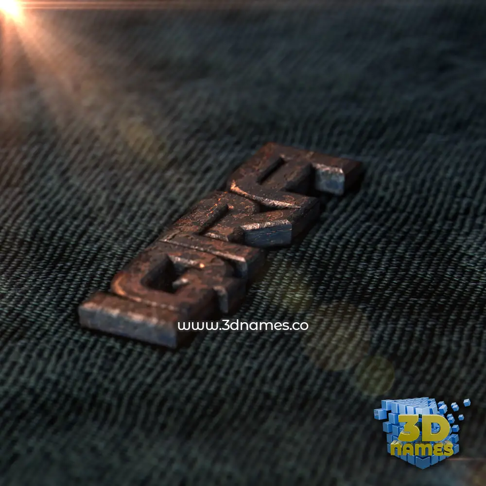 iqra in Rusty Metal style - 3D name wallpaper