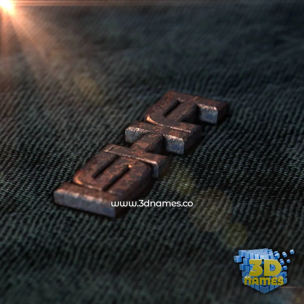 isha in Rusty Metal style - 3D name wallpaper