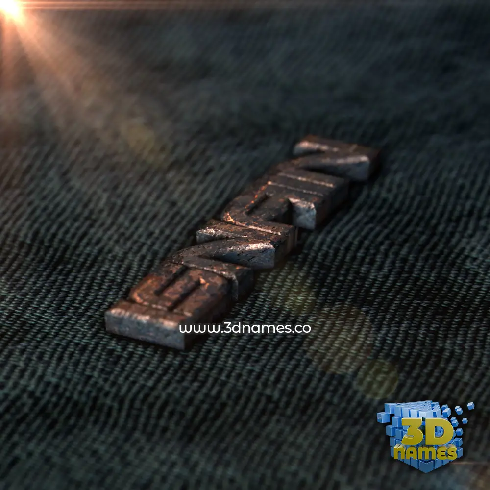 isnain in Rusty Metal style - 3D name wallpaper
