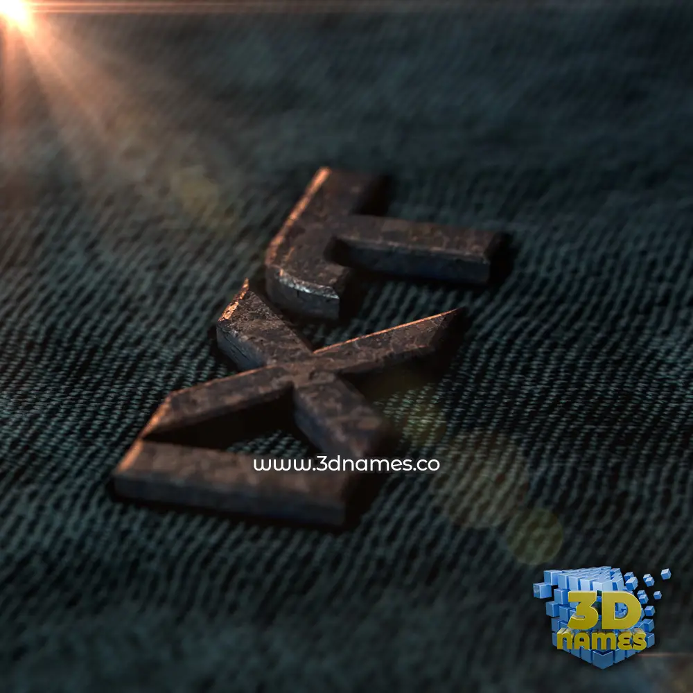 ixt in Rusty Metal style - 3D name wallpaper