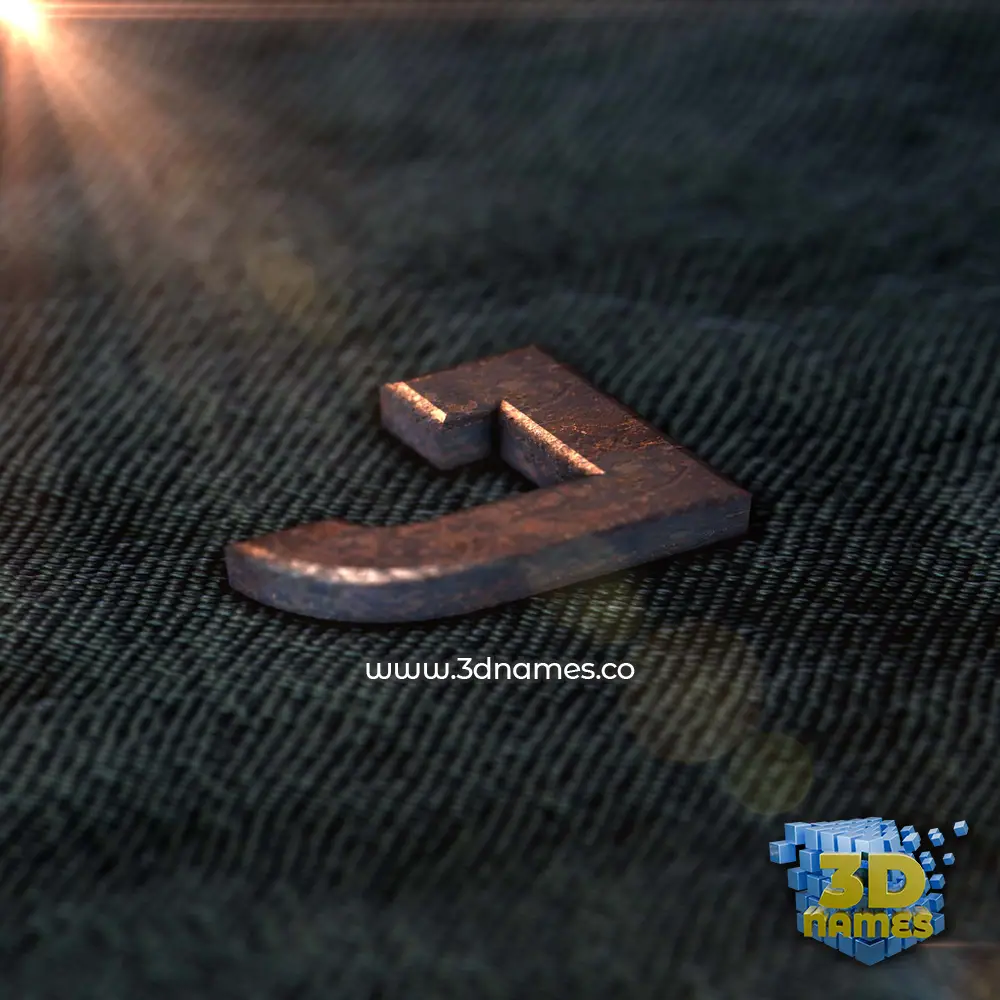 j in Rusty Metal style - 3D name wallpaper