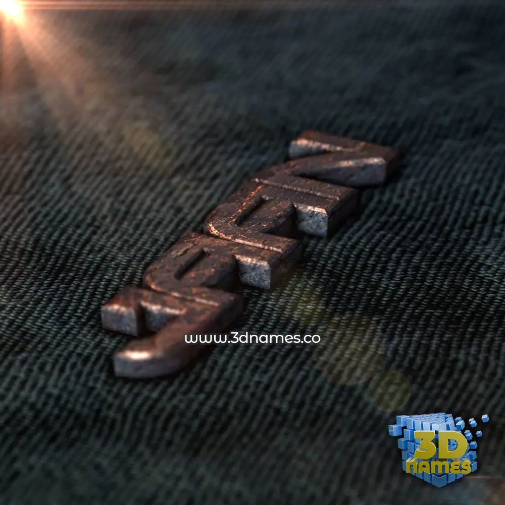 jaan in Rusty Metal style - 3D name wallpaper
