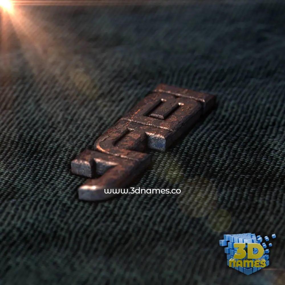 jabi in Rusty Metal style - 3D name wallpaper