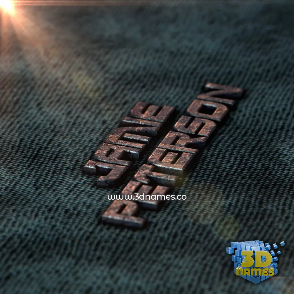 jamie peterson in Rusty Metal style - 3D name wallpaper