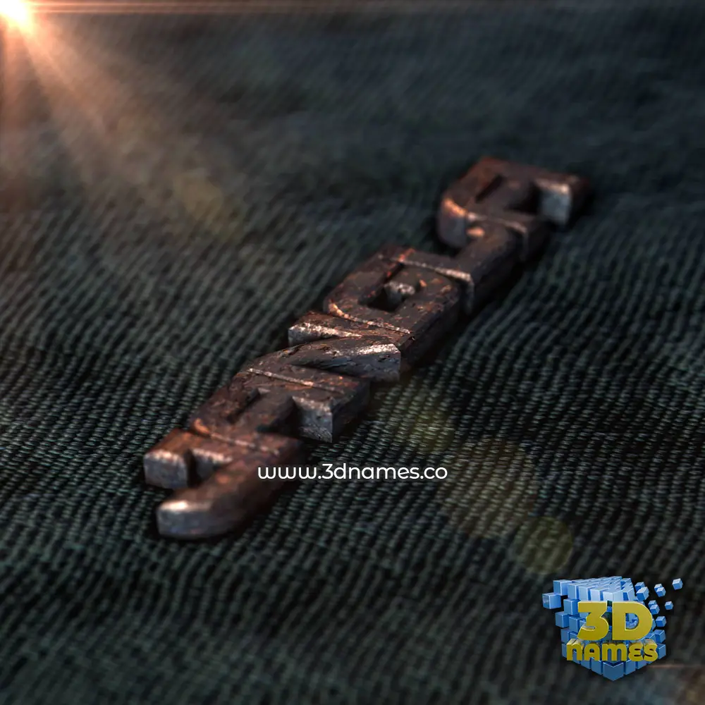 jangla in Rusty Metal style - 3D name wallpaper