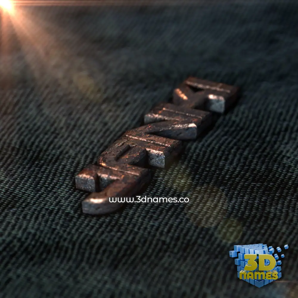 janki in Rusty Metal style - 3D name wallpaper
