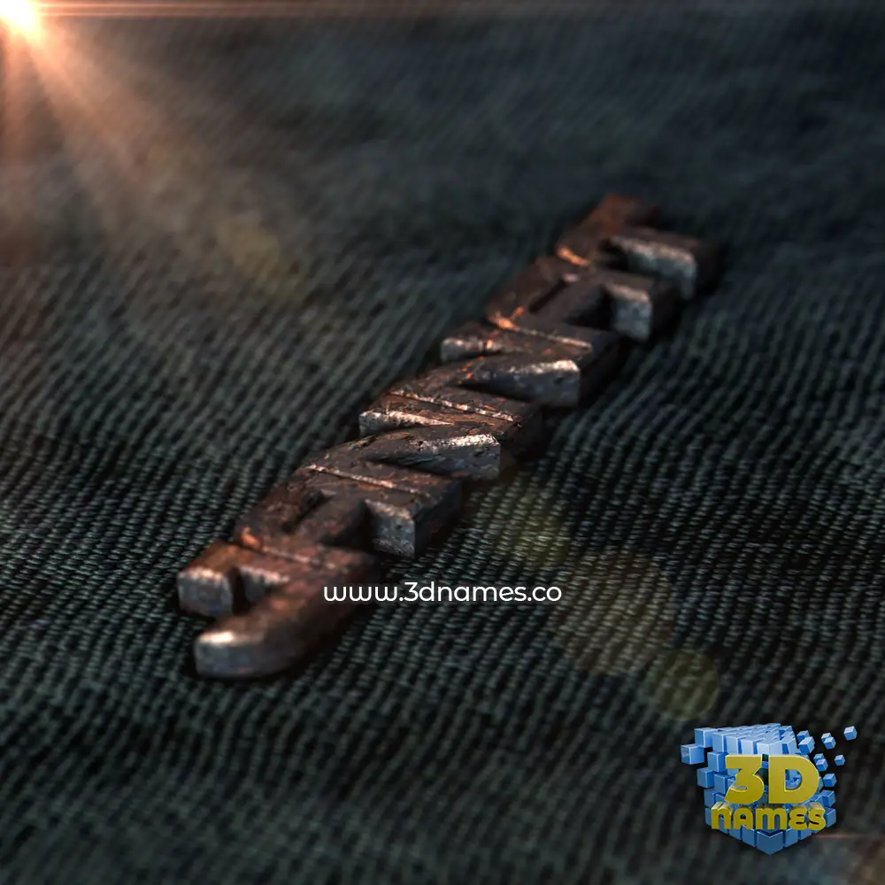 jannat in Rusty Metal style - 3D name wallpaper