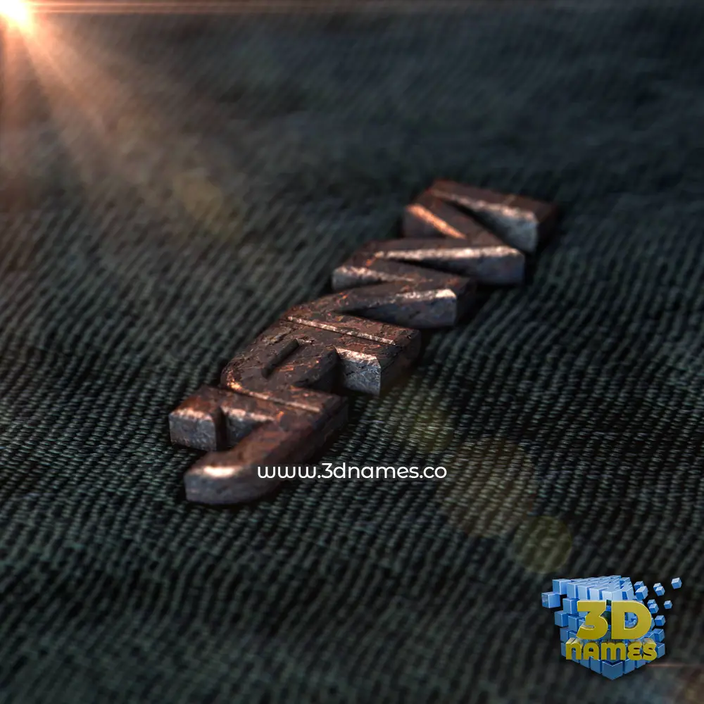 janvi in Rusty Metal style - 3D name wallpaper