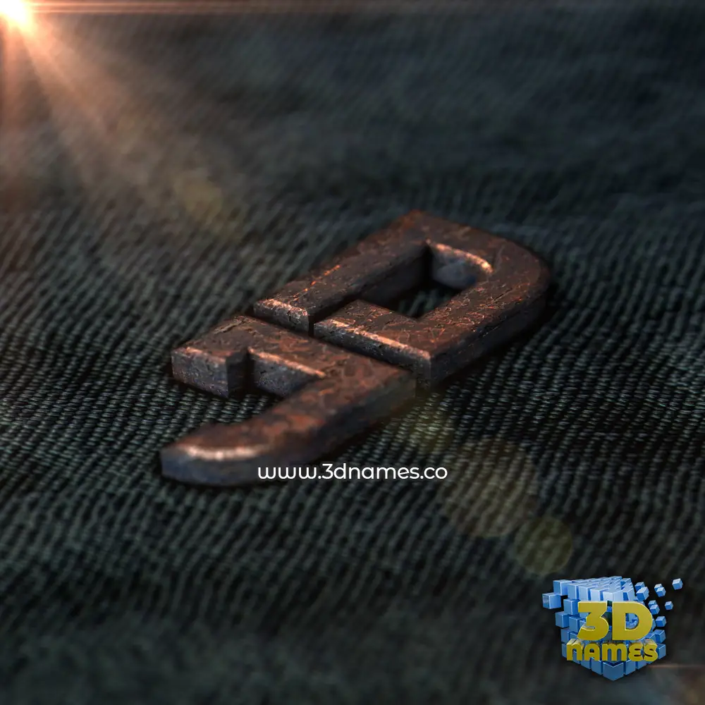 jd in Rusty Metal style - 3D name wallpaper
