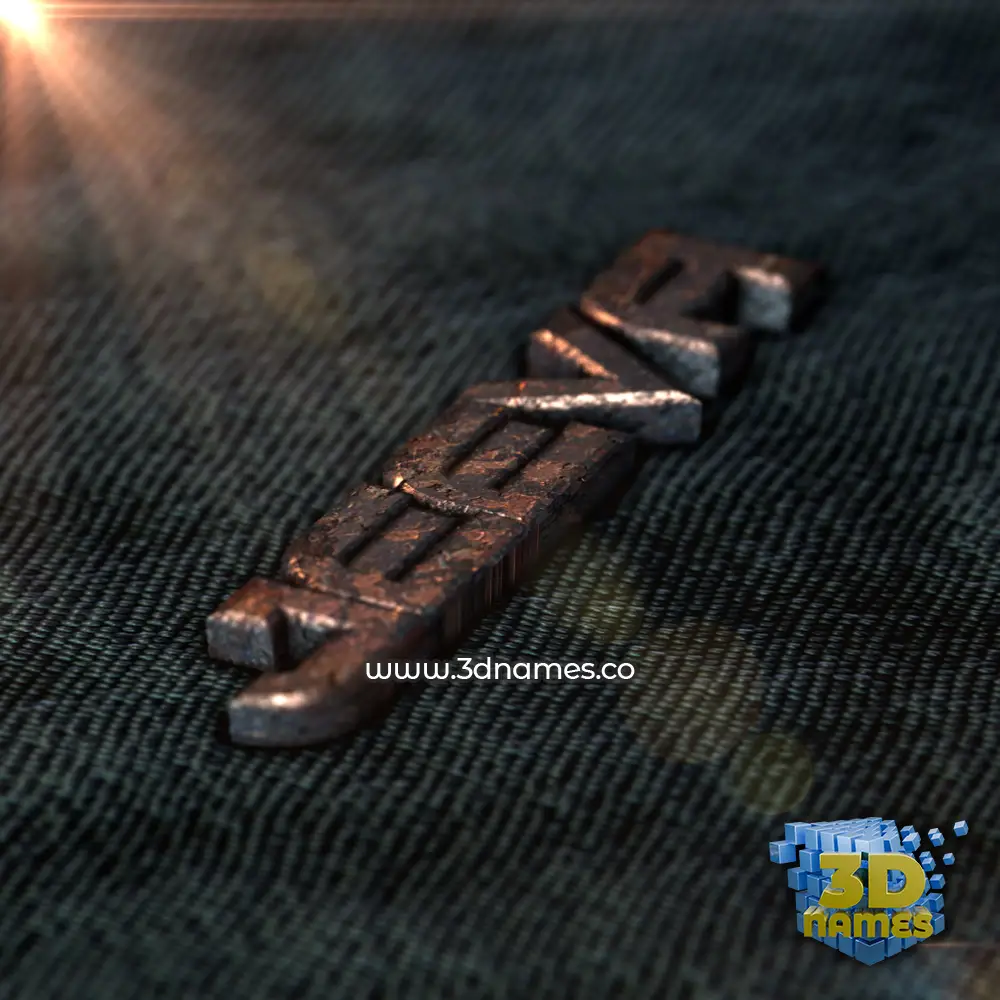 jeeva in Rusty Metal style - 3D name wallpaper