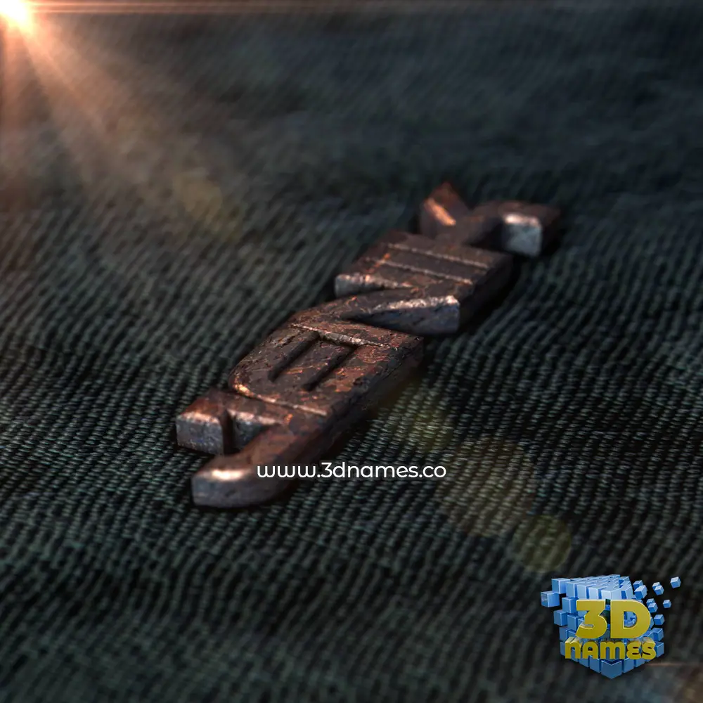 jenik in Rusty Metal style - 3D name wallpaper