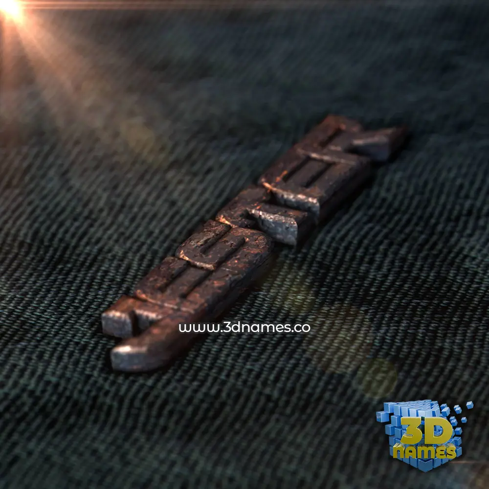 jester in Rusty Metal style - 3D name wallpaper