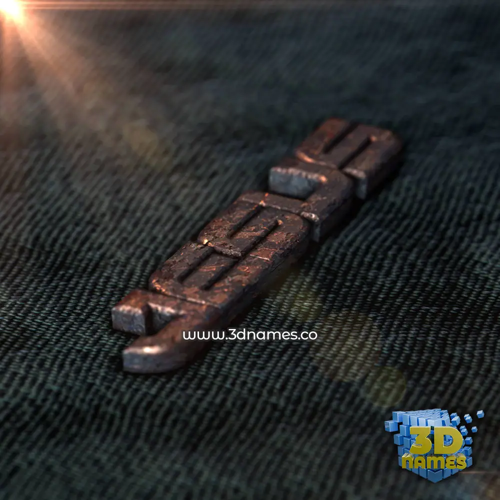 jesus in Rusty Metal style - 3D name wallpaper