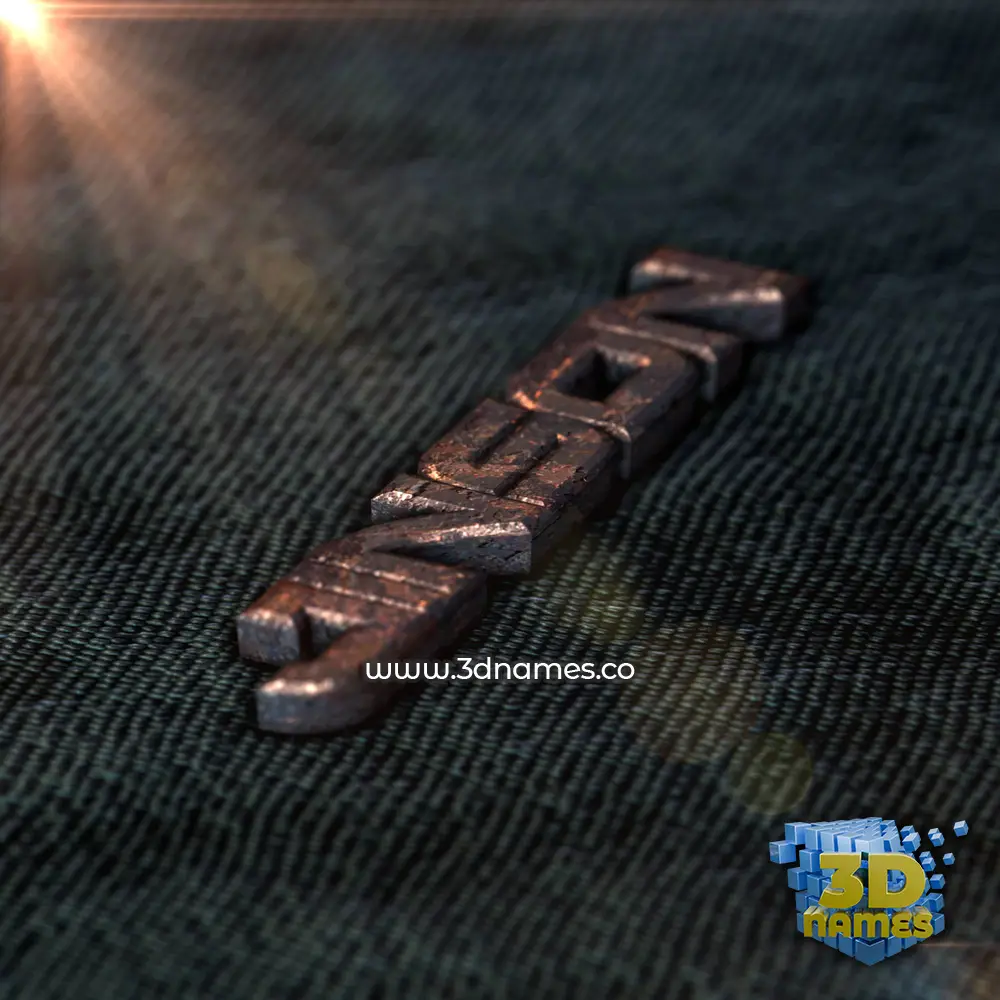 jinson in Rusty Metal style - 3D name wallpaper