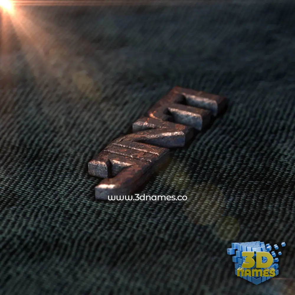 jinti in Rusty Metal style - 3D name wallpaper