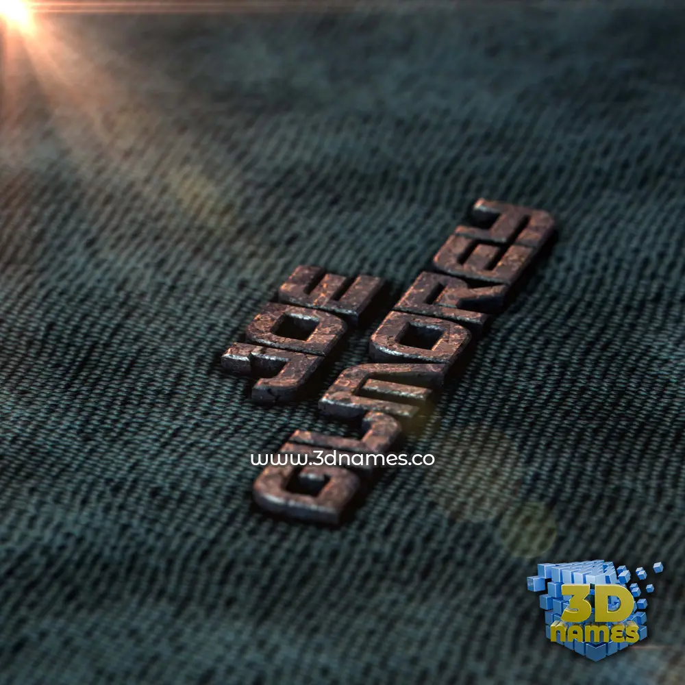 joe gilmorey in Rusty Metal style - 3D name wallpaper