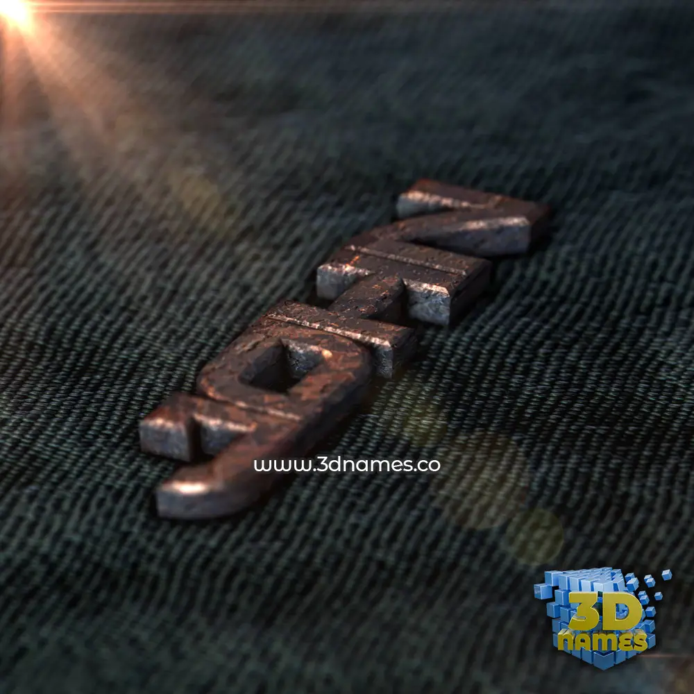 john in Rusty Metal style - 3D name wallpaper