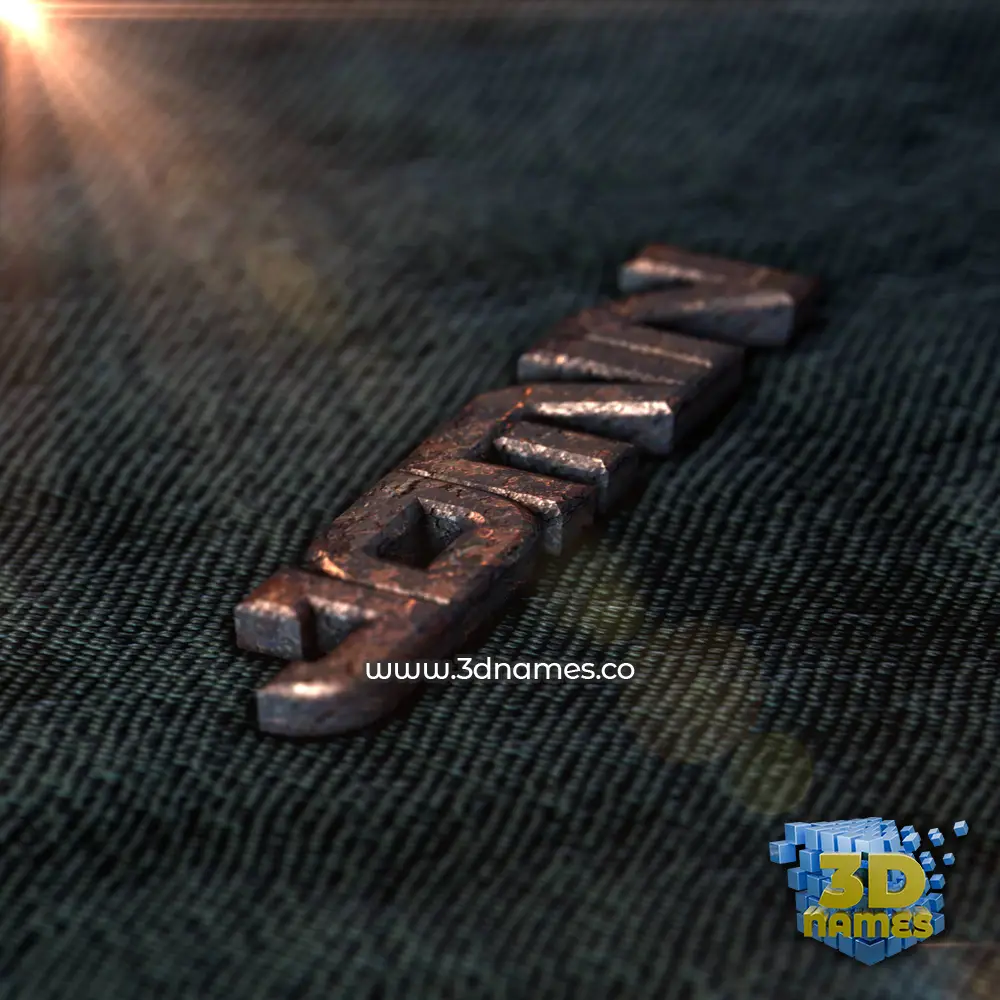 jomin in Rusty Metal style - 3D name wallpaper