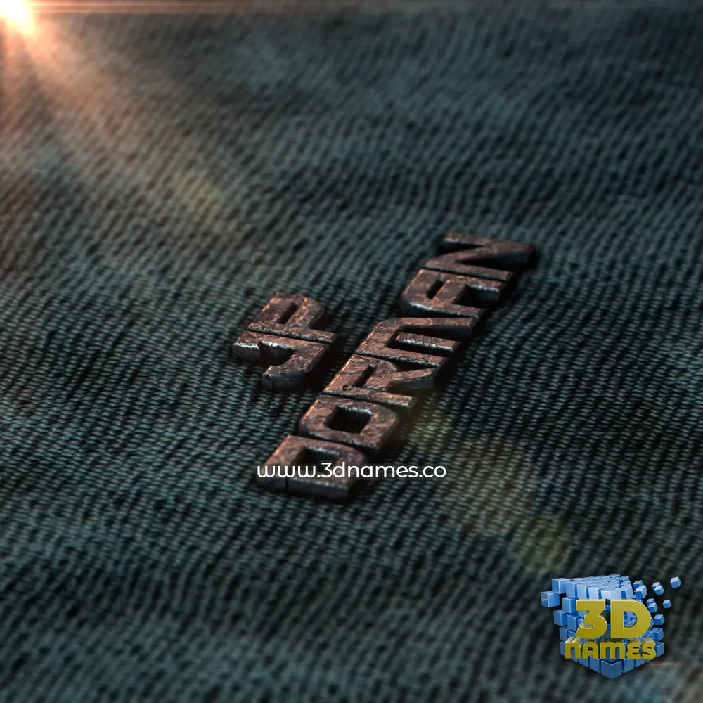 jp dorman in Rusty Metal style - 3D name wallpaper