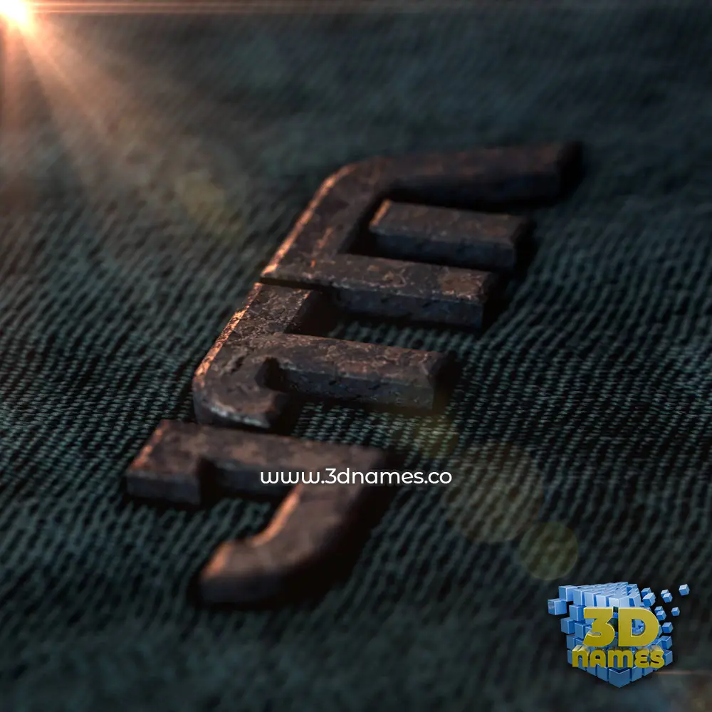 jtm in Rusty Metal style - 3D name wallpaper