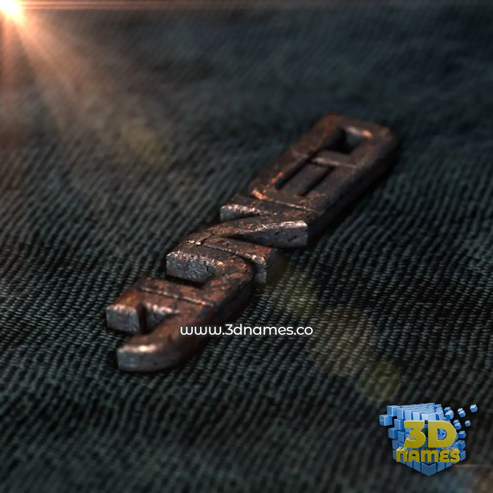 juned in Rusty Metal style - 3D name wallpaper