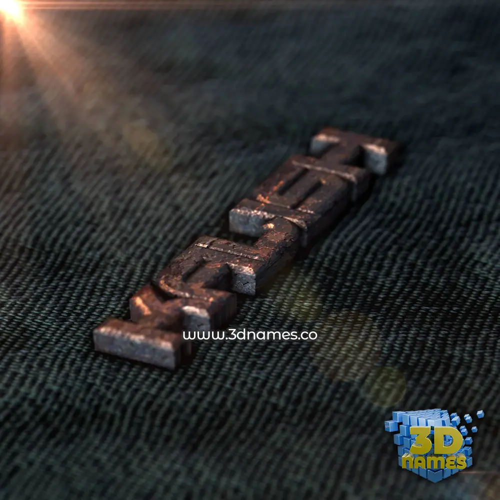 kalish in Rusty Metal style - 3D name wallpaper