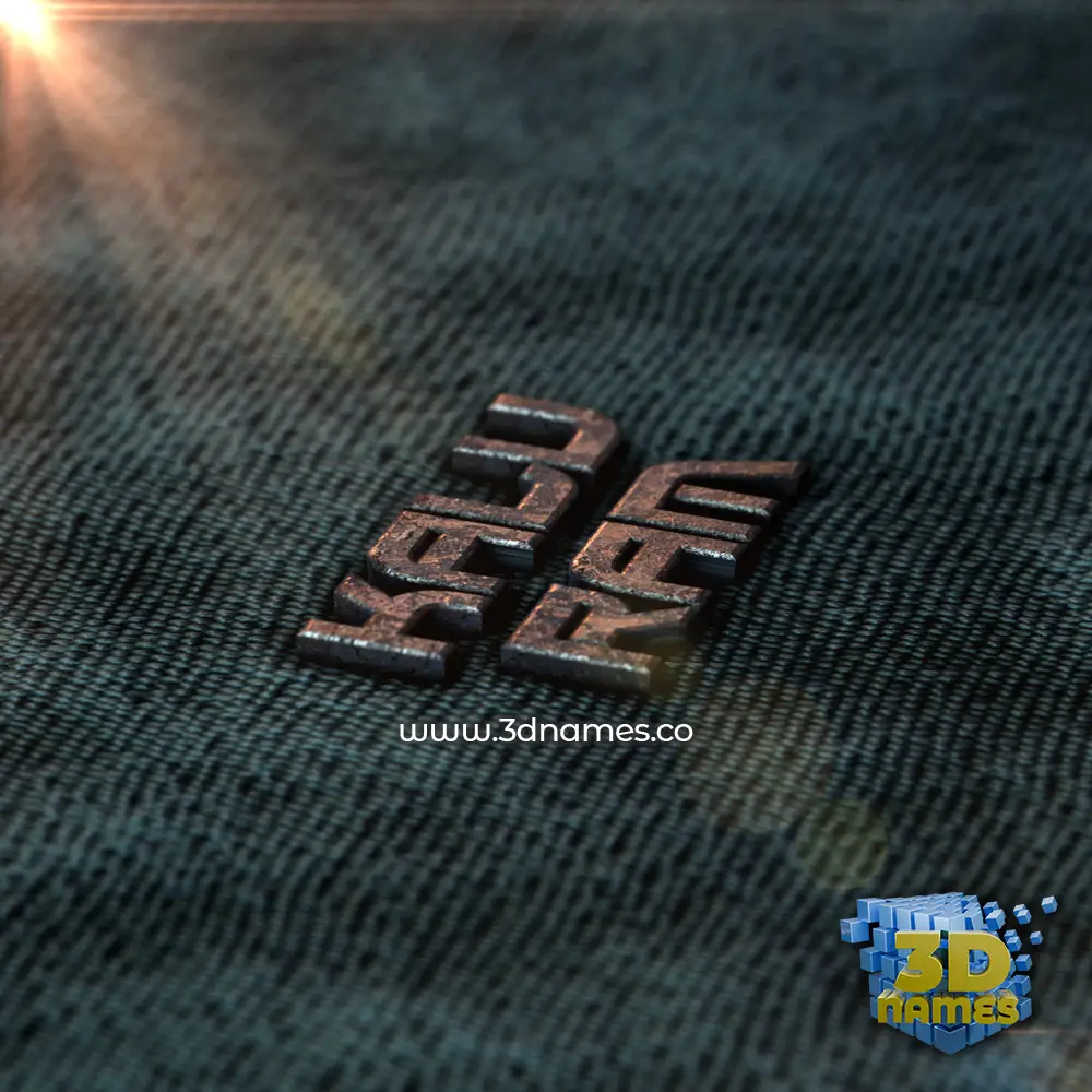 kalu ram in Rusty Metal style - 3D name wallpaper