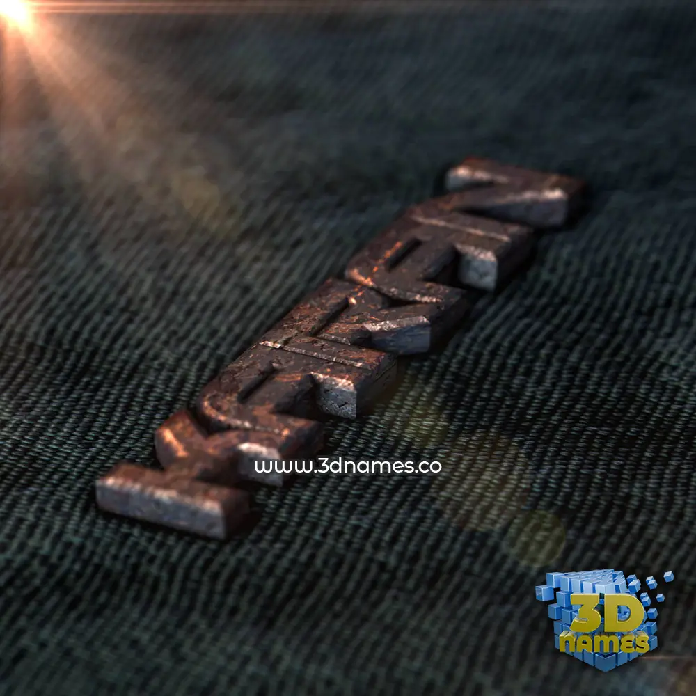 karan in Rusty Metal style - 3D name wallpaper