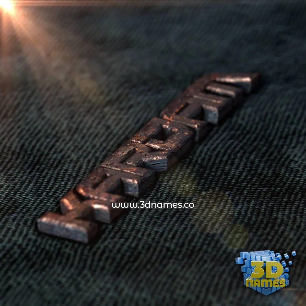 kardam in Rusty Metal style - 3D name wallpaper