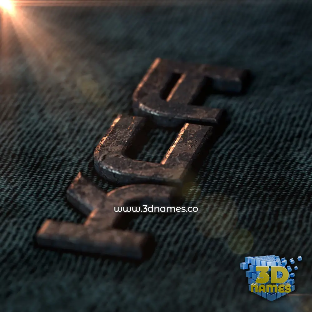 kca in Rusty Metal style - 3D name wallpaper
