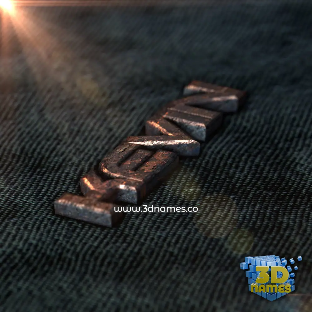 kevin in Rusty Metal style - 3D name wallpaper