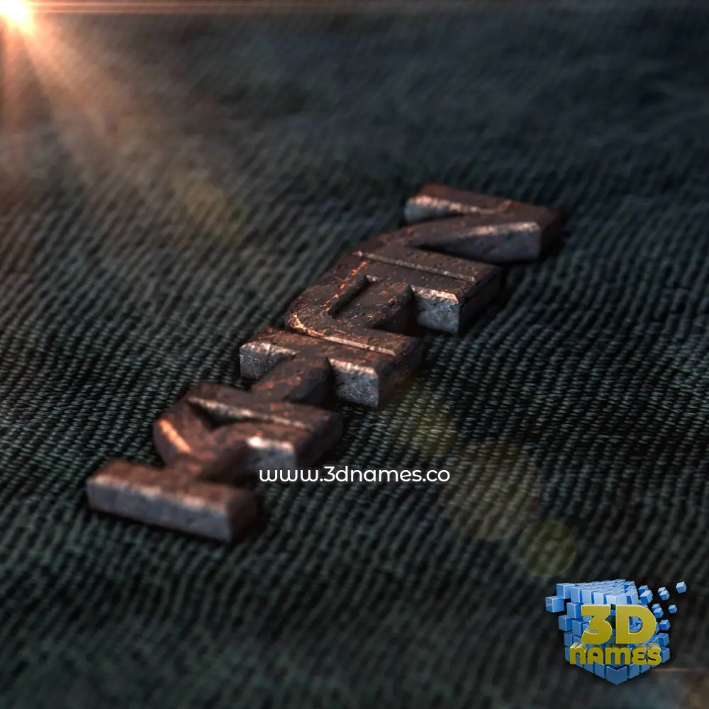 khan in Rusty Metal style - 3D name wallpaper