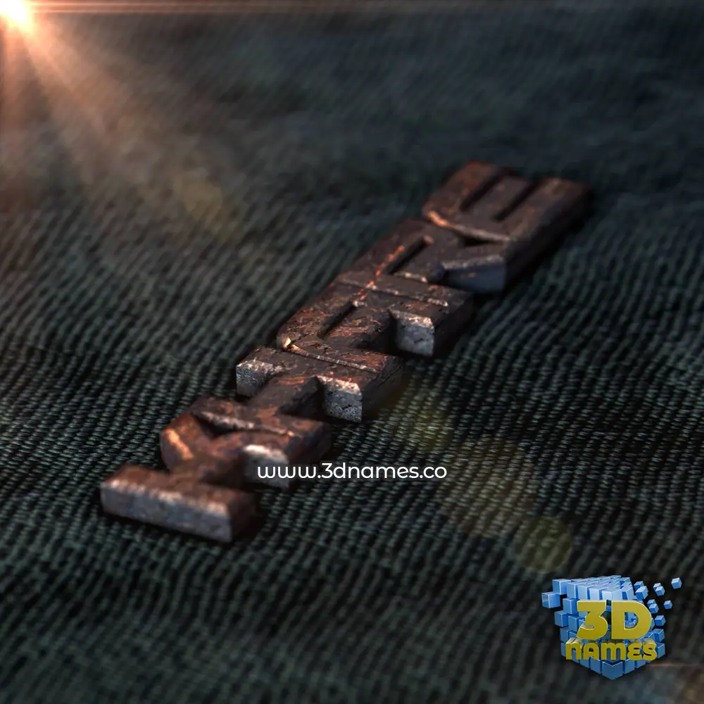 khare in Rusty Metal style - 3D name wallpaper