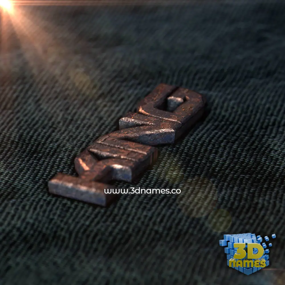 king in Rusty Metal style - 3D name wallpaper